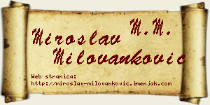 Miroslav Milovanković vizit kartica